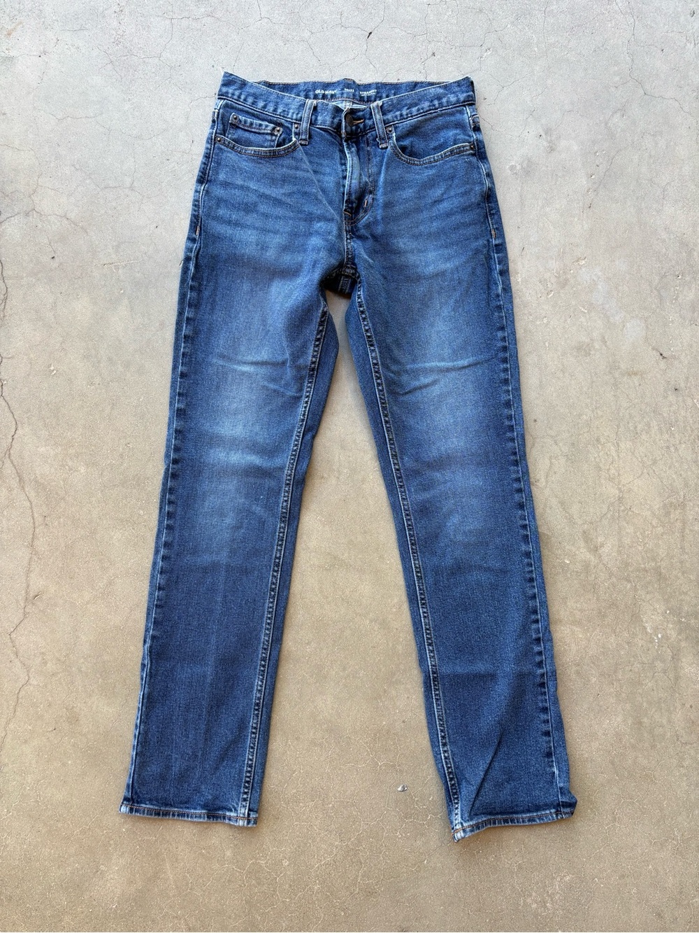 Old Navy Built-In Flex Straight Leg Jeans Blue Denim W28 L32